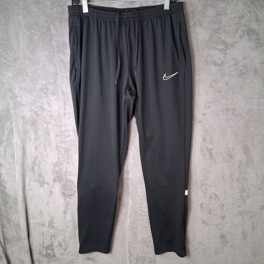 Nike Dri-FIT Soccer Training Pants Black Tapered Joggers Womens Large